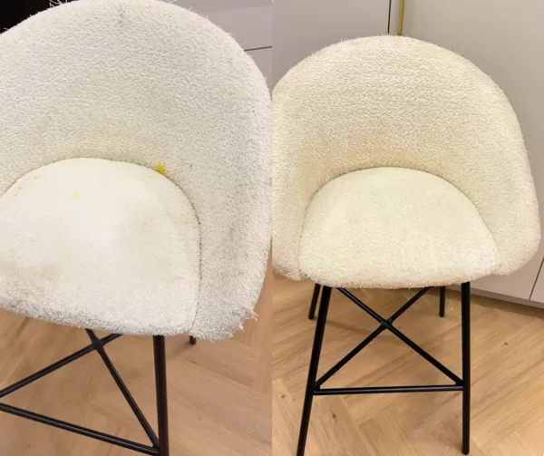 Teddy virtuves krēsla tīrīšana pirms un pēc